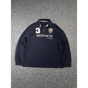 Vintage Chief Keef Style Monaco RubgyLong Sleeve Polo XL